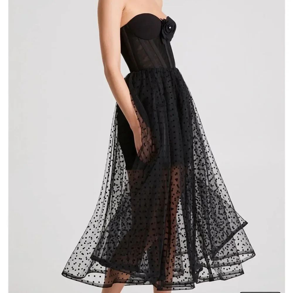 Helsi Valen Strapless Midi Dress